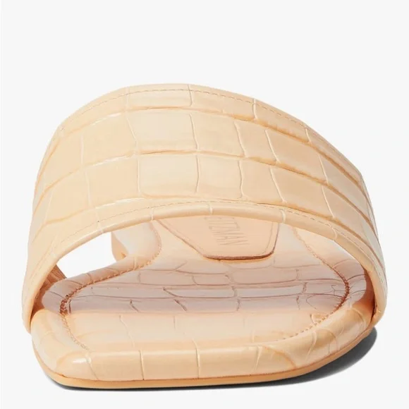 Stuart Weitzman Summer Slide Sandal Mango Color Shoe Size 8.5 NEW